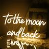 Ineonlife To The Moon and Back Insegna al Neon LED Bianche Calde Insegne Luminose al Neon Lunari USB per Decorazioni da Parete per Matrimoni Regalo per Feste a Casa per Bambini