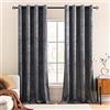 MIULEE Tende in Velluto per Camera da Letto per Interni Tende per Finestre Stampate d'oro per Soggiorno Salotto Letto Matrimoniale Decorzioni con Anelli 2 Pannelli 140X280 cm Grigio
