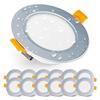 EMOS Faretto LED da incasso 230 V, 5 W/500 lm, bianco caldo 3000 K, faretto da bagno, impermeabile IP54 per esterni ed interni, confezione da 12 faretti da soffitto, extra piatto, rotondo, colore