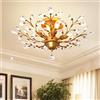 Ganeed Vintage K9 Lampadari di cristallo trasparente Illuminazione a soffitto Illuminazione a sospensione Apparecchio da incasso per soggiorno Sala da pranzo Ristorante Portico Corridoio Oro 4 luci