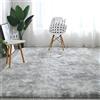 Tinyboy-hbq Tappeto Salotto Shaggy Tappeti a Pelo Lungo,Moderno Soggiorno Camera da Letto Tappeti,Antiscivolo Morbido e Soffice (Grigio Bianco, 200 x 200 cm (Rectangular))