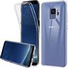 LXHGrowH Cover per Samsung Galaxy S9+ / Samsung Galaxy S9 Plus, Custodia 2in1 Dual Layer Ibrida [360°] Full Body Antiurto Protettiva [Silicone TPU Fronte] e [Rigida Plastica Back] caso, [Transparente]