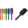 Termix C·Ramic Pride. Confezione da 6 Spazzole Termiche Rotonde in Ceramica con Fibre Ionizzate & Racchetta Spazzola per districare i capelli con fibra di nylon resistente