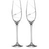 DIAMANTE Set di 2 bicchieri da champagne con cristalli Swarovski con cristalli Swarovski