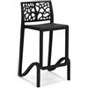 REDÒKASA Sgabello in polipropilene TETI con poggiapiedi H75, MADE IN ITALY, idrorepellente, resistenza ai raggi UV, design moderno, ideale per sala da pranzo, cucina, bar, ristoranti o giardino (Ghisa)