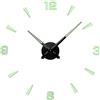 Prim Luminiferous II - Orologio da parete 3D fai da te, colore: Verde/Nero | Orologio da parete luminoso luminoso in plastica moderna | Design originale