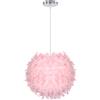 WOTTES Lampade a Sospensione Scandinavo con Piume, Lampadario Moderno Romantico, Lampadario Creativo Paralume di Piume per Camera delle Ragazze, Camera da Letto, Salotto, Sala da Pranzo (Rosa)