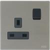 ABB Millenium -13A Socket (Singolo) - AM23386-ST BS SP PRESA INTERRUTTORE - Acciaio inossidabile