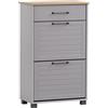 Schildmeyer Jelda - Scarpiera in legno, colore: grigio platino/quercia, 62 x 34,1 x 102 cm