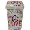 Biscottini Pouf contenitore bambini e adulti 33x60x33 cm | Scatole portaoggetti richiudibili con coperchio | Pouf contenitore quadrato con decorazioni