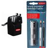 Derwent Super Point Temperino Manuale Elicoidale da Tavolo con Serbatoio & Set di 2 Estensori per Matite dal Diametro di 7 mm e 8 mm, Montaggio a Vite e Rivestimento Morbido, Qualit & agrave