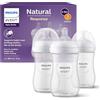 AVENT Philips Avent Biberon Natural Response - 3 biberon da 260 ml per neonati da 3-6 mese in su, senza BPA (modello SCY903/03)
