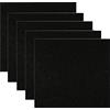 HOTMNTY Filtri di Ricambio per Lettiera Gatti, Filtro al Carbone Attivo a Forma Quadrata, Accessori per Lettiere per Gatti, per Filtrazione Degli Odori, 16 x 16 cm, Nero, 5 Pezzi