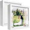 sunmeg 2Pcs Cornice Profonda 30 x 30 cm 3D Cornice per Foto Cornice Contenitore Riempibile Forma Quadrata da Appendere a Parete o Desktop