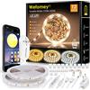 Wefomey 20M Striscia LED Bianco Caldo Naturale 2700K-6500K, 12V Dimmerabile con Alimentata, Controllo App e Telecomando RF, Luce LED per Feste, Soggiorno, Cucina, Camera da Letto Decorazioni
