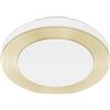 Eglo LED soffitto Capri, lampada a soffitto in acciaio in bianco, ottone
