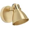 Eglo lampada da parete LED Seras, applique da parete con spot orientabile, illuminazione per interni, da corridoio in metallo in ottone spazzolato, con lampadina GU10, bianco caldo