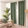 ED ENJOY HOME - Tenda orsacchiotto - Materiale Velluto - 8 Occhielli Argento - 100% Poliestere - 140 x 40 cm - Colore Argilla