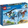 LEGO City Polizia Aerea all'Inseguimento del Drone, Elicottero Giocattolo con Lancia-reti, Set di Costruzioni per Bambini, 60207