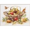 LANARTE Kit Punto Croce Contato Frutta Estiva Decorativi per Pareti ca. 39 x 29 cm Set Fai da Te Creativo Adulti Ricamo Casa Decor Arte da Parete Kit per Hobby Cross Stitch