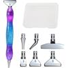 VOSSOT Set di penne per diamond painting 5D fai da te, accessori e strumenti, 6 stili, testine di ricambio per penna in metallo per Diamond Painting Pen, strumenti per diamond painting e accessori