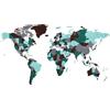 EWA Eco-Wood-Art - Puzzle 3D in legno per adolescenti e adulti - WORLD MAP S Emerald Planet