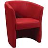 AL PENTOLONE poltrona pegasus rossa finta pelle cm65x60 h78, UNICA