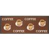 Andiamo 1100336 Tappeto da Cucina, Motivo Cappuccino, Tappeto da Cucina Tazze di caffè, Oeko-Tex, 67 x 180 cm, Marrone, Marrone, 67 x 180