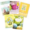 Perleberg Set di 5 biglietti di auguri pasquali di alta qualità, motivo casuale, ideale per regali in denaro, biglietti di Pasqua con busta, 11,6 x 16,6 cm