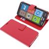 foto-kontor Custodia a Libro Compatibile con Brondi Amico Smartphone S Nero Cover di Colore Rosso