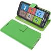 foto-kontor Custodia a Libro Compatibile con Brondi Amico Smartphone S Nero Cover di Colore Verde