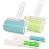 FOCCTS 4Pezzi Set di Rullo Spazzola Levapelucchi a Rullo Silicone con Copertura Adesivo Lavabile Riutilizzabile per Peli di Animali e Capelli Utensili Domestici