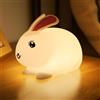 SALUOKE Luci notturne per bambini: 7 Colori SiliconeRicaricabile e Timer LED Lampada Notturna,graziosa coniglio lampada da comodino,Illuminazione per Camera dei Neonato Bambini,Regali per bambini