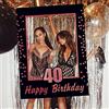 Jevenis rose gold 40th birthday party photo booth puntelli 40th birthday photo frame cornice per foto di compleanno