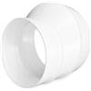 H&C VENT Riduttore in PVC per tubo di ventilazione e tubo di scarico diametro Ø 125 - 100 mm | adattatore per la riduzione per asciugatrice | clima e elemento del sistema di circolazione dell'aria