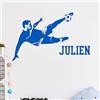Ambiance Sticker Adesivo Personalizzato Personalizzato Calcio Decorazione Parete Camera Bambino 2 Piani da 30 X 35 CM E 60 X 25 CM - Blu