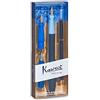 Kaweco Perkeo - Penna stilografica per calligrafia blu I Premium con 3 cartucce di inchiostro nero perla I penna stilografica 15,5 cm, pennino I: 1,1 mm, 1,5 mm, 1,9 mm