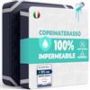 Flowen Coprimaterasso Matrimoniale Impermeabile 150x190 cm Lenzuolo in Cotone Cerata per Letto Protezione Salva Materasso Traversa Traspirante Antiacaro Anallergico Lavabile in Lavatrice con 4 Elastici
