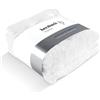 herzbach home set di 3 asciugamani per sapone per la casa - mini asciugamani di alta qualità, morbidi e assorbenti di qualità premium - 100% cotone naturale (bianco) (Bianco)(33x33 cm)