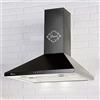 Gurari Cappa aspirante a parete C 147 50 cm - 1000m³/h - LED - Cappa nera - Ricircolo [Classe energetica C]