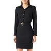 Pinko Abile Abito Crepe Fluido con F Vestito Casual, Z99_Nero Limousine, 50 Donna
