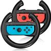 JoyHood Volante per Switch & Switch OLED, Volante da Corsa Joy-Con, Ideale per Mario Kart 8 Deluxe [2 pack] - Nero