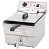 Ristoattrezzature Modello: 6916,Friggitrice Elettrica professionale 16 litri singola vasca in acciaio inox per Pub Bar Ristoranti da banco - 380 Volt