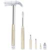 AIYIBEN 6 in 1 Hammer & Screwdriver Tool Multitool Set Claw Hammer con impugnatura antiscivolo Slotted/Flat Head Phillips Screwdriver Nail Puller Miglior regalo per amici di famiglia colleghi (argento giallo)