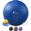 ROMIX Palla Fitness, 65cm Anti-Scoppio Palla da Ginnastica con Pompa Rapida, Antiscivolo Pilates Ball per Stabilità Esercizi Fisioterapia Gravidanza Yoga Sport Allenamento Casa Palestra (Nero)