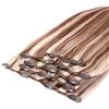 hair2heart Extension con clip in capelli veri lisci, 7 pezzi, set da 100 g, 40 cm, marrone chiaro