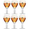 Leffe Bicchieri - Set di 6 bicchieri - 33 cl per bicchiere - Ufficiale Calice Large Stem - Perfetto per bere Blonde, Brown, Ruby, Double, Triple + 6 Beer Mat