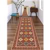 YJRBZ Tappeto Classico per Corridoio, Vintage Rosso Stretto per Scale e Ingresso, 1m-6m Tappeti Lunghi (70x400cm)