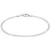 amor Bracciale in Argento 925 Unisex Ladies Gents Arm Jewellery, 19 cm, Argento, Viene fornito in una scatola regalo per gioielli