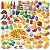 JOYIN 135 Pezzi Accessori Cucina Giocattoli Bambini Cibo Finto Alimenti Giocattolo per Bambini Verdure Frutta ECC.